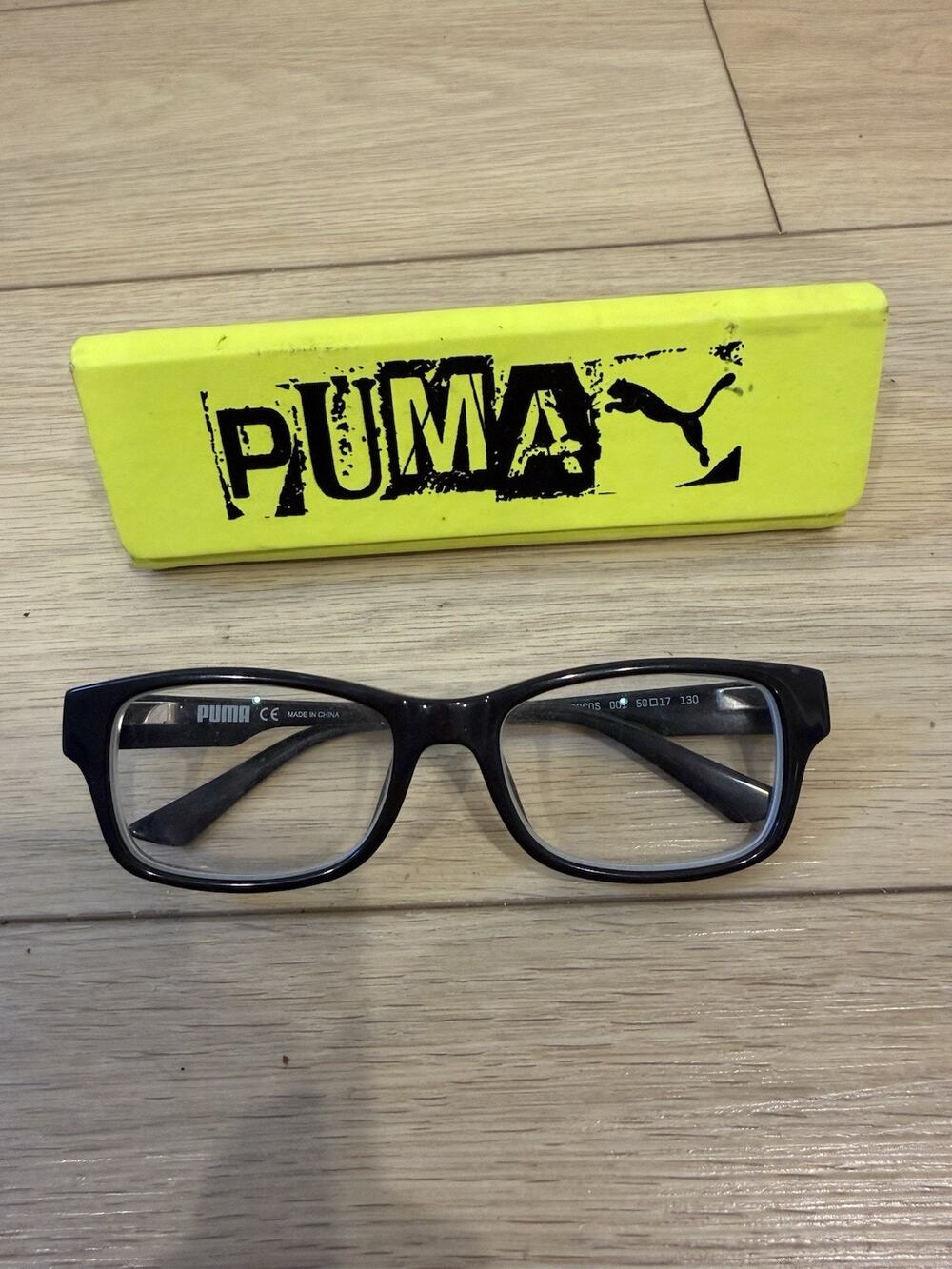 PUMA EYEGLASSES FRAMES ONLY PJ00060C0S 001 BLACKFULL RIM 50-17-130